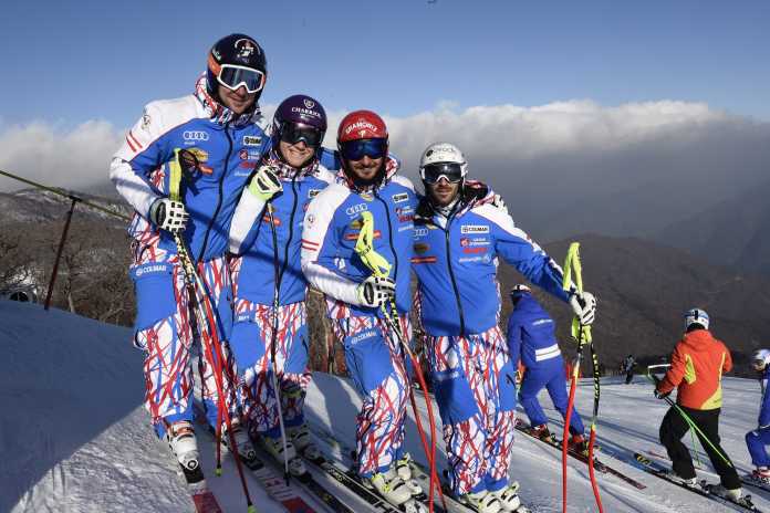 Il team francese sulle nevi della Corea
