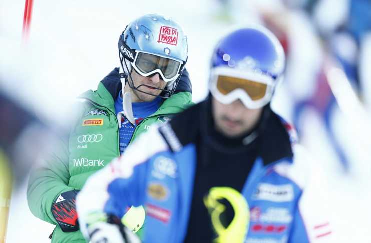 Stefano Gross in ricognizione a Schladming