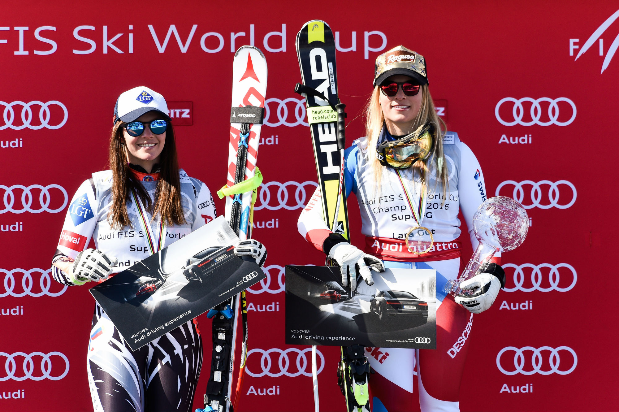Tina Weirather e Lara Gut sul podio a St. Moritz @Zoom Agence