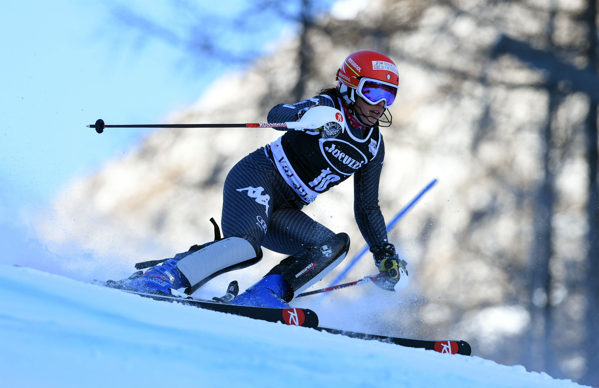 Federica Brignone in slalom durante la combinata in Val d'Isere (@Zoom agence)