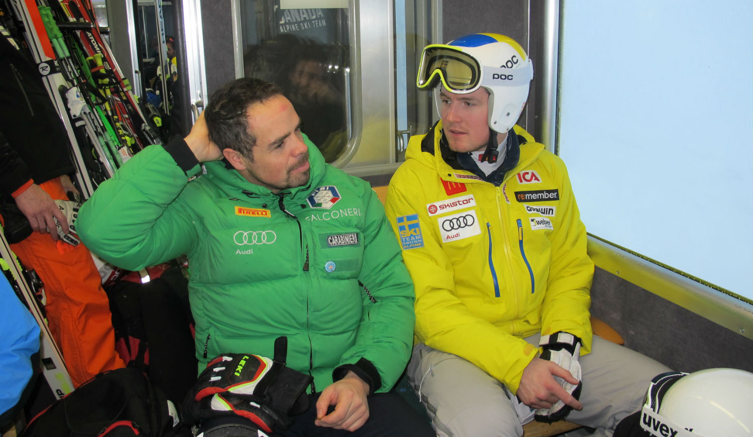 Peter Fill sul trenino questa mattina ©Gabriele Pezzaglia