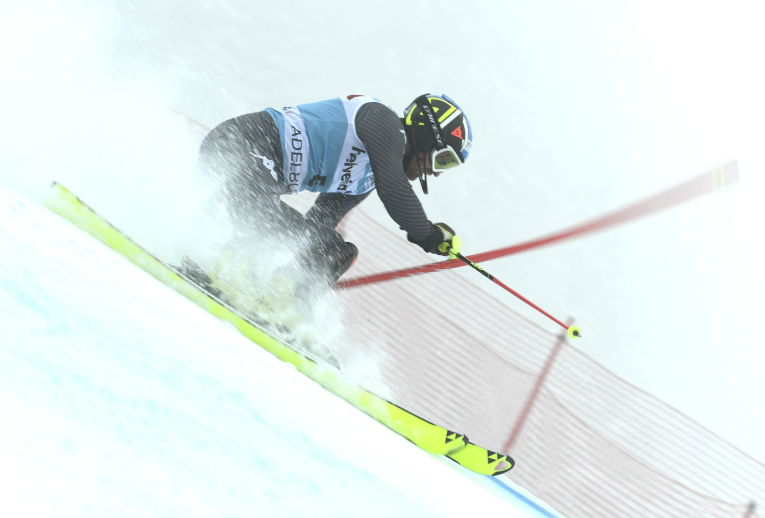 Manfred in azione ad Adelboden ©Agence Zoom