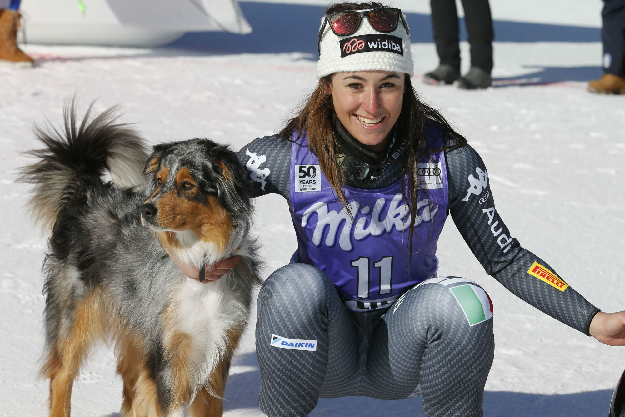 Sofia Goggia con il cane Belle (@Pentaphoto)