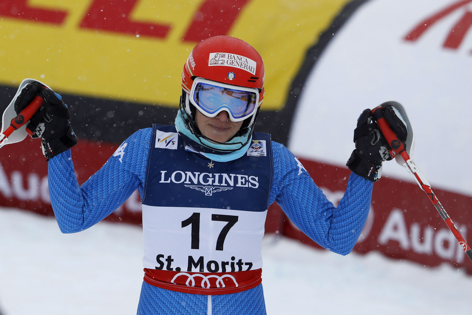 Federica Brignone al parterre di St Moritz dopo lo slalom della combinata (@Pentaphoto)