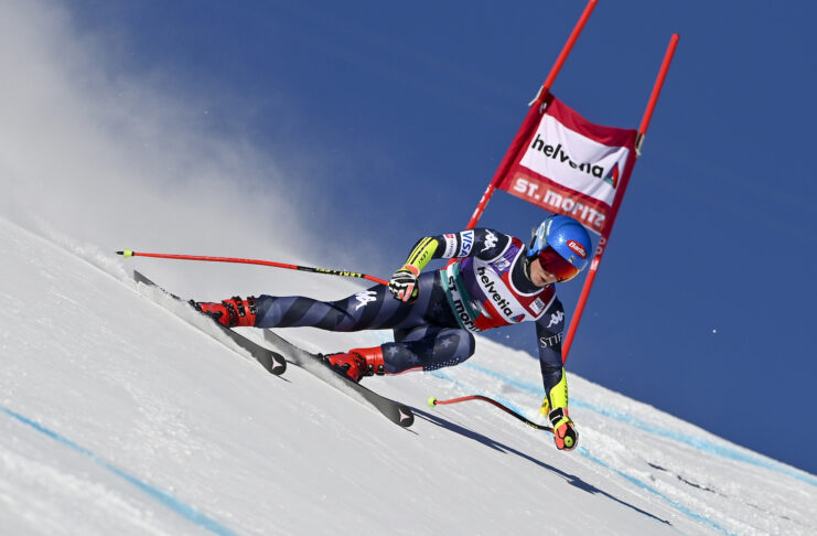 Shiffrin SuperGigante A Sankt Moritz Sorride Elena Curtoni Seconda 