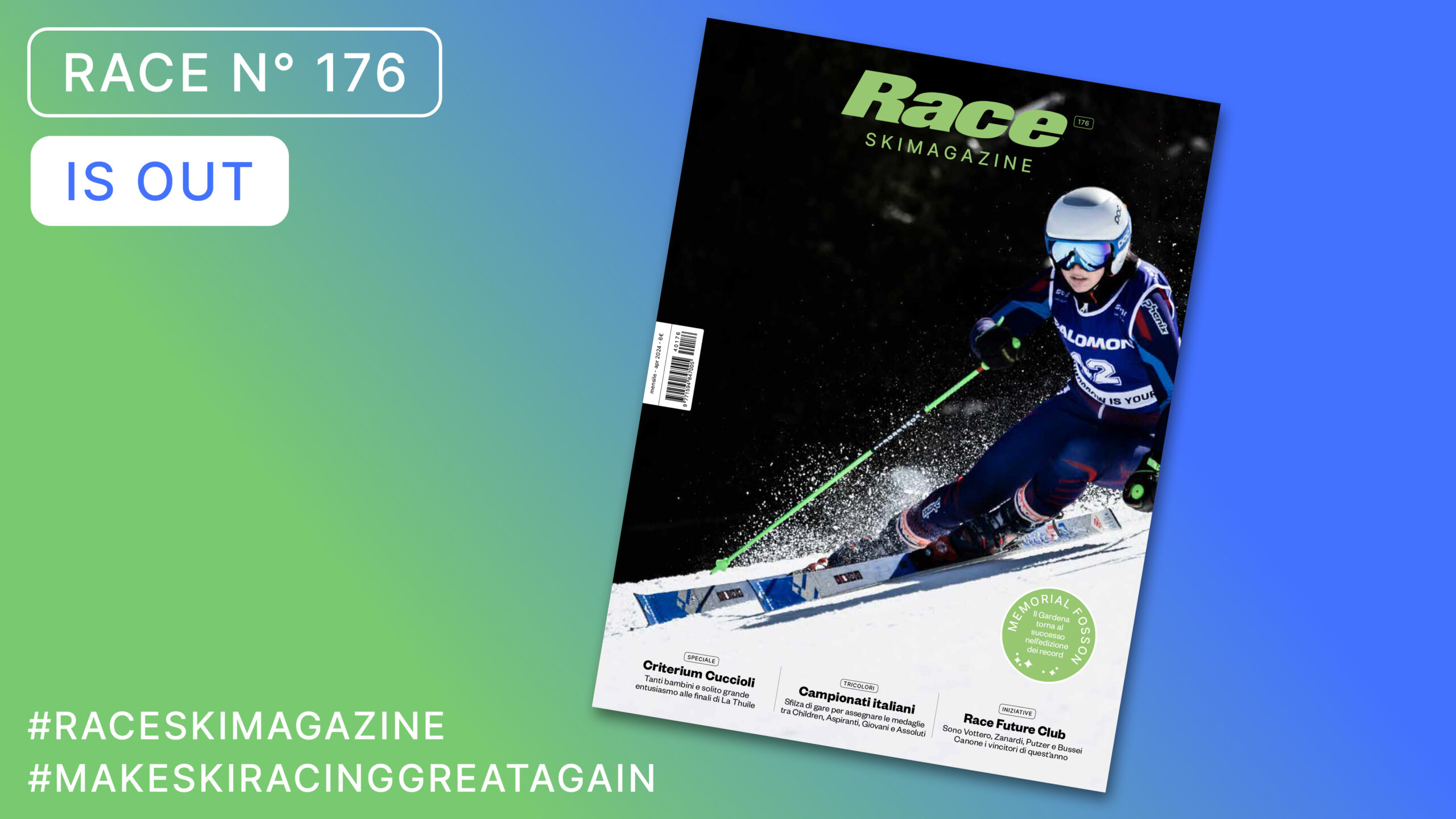 È uscito Race ski magazine 176, incentrato sui grandi eventi giovanili ...