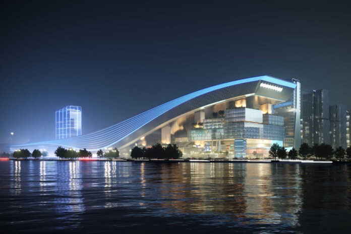 Il rendering del Huafa Snow World