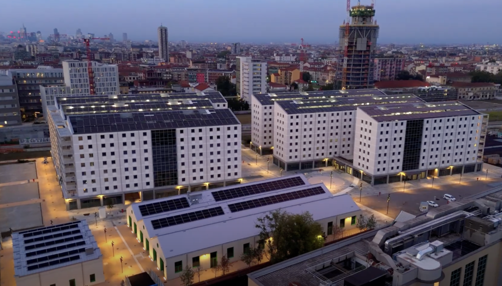 L'esterno del villaggio olimpico 