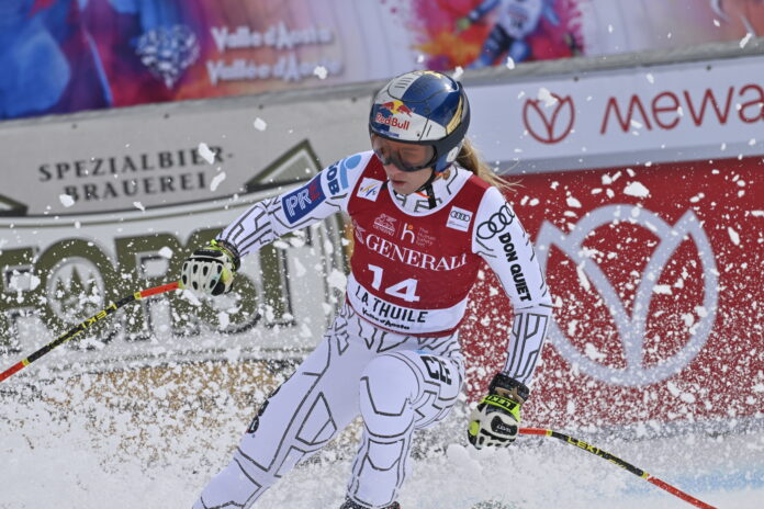 Ester Ledecka a La Thuile nel marzo 2025 @ Agence Zoom