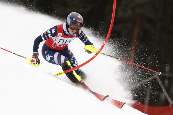 Mikaela Shiffrin nello slalom di Copper Mountain, il 30 novembre 2025 @ Agence Zoom