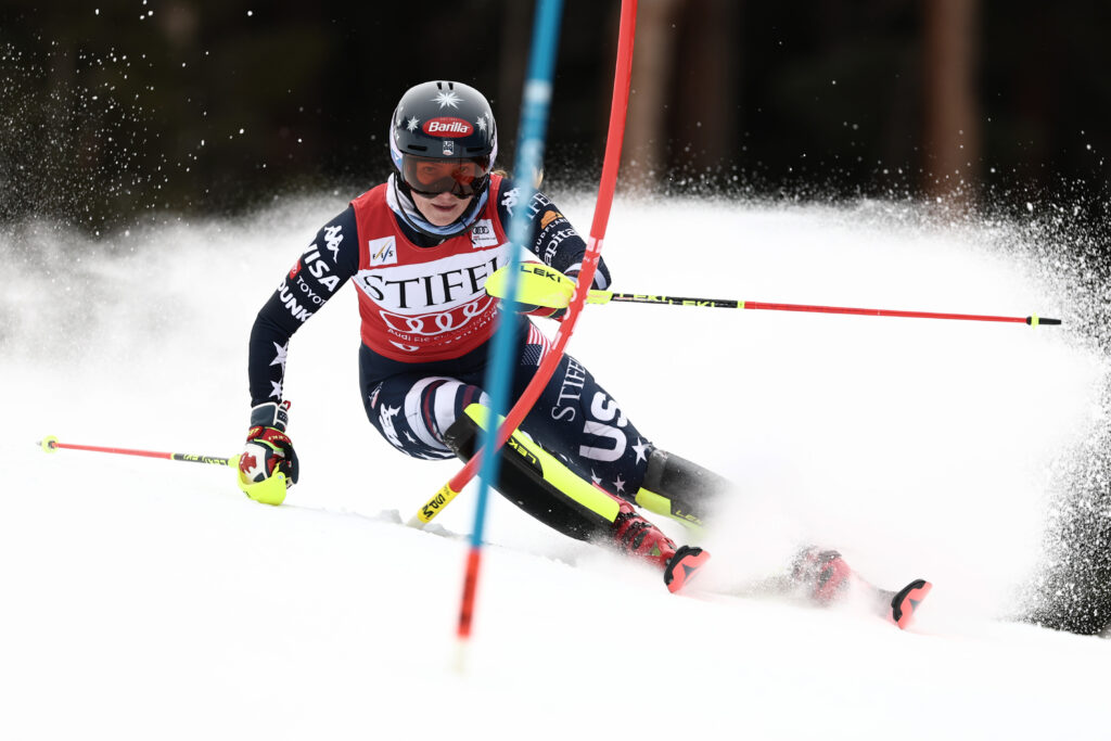 Mikaela Shiffrin durante lo slalom di Copper Mountain, il 30 novembre 2025 @ Agence Zoom
