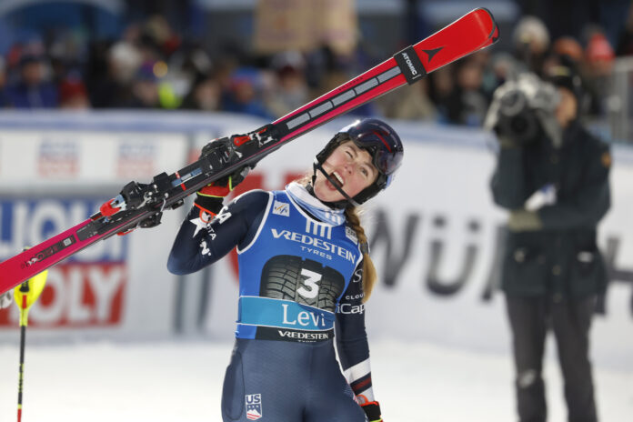 Mikaela Shiffrin a Levi, il 15 novembre 2025 @ Agence Zoom