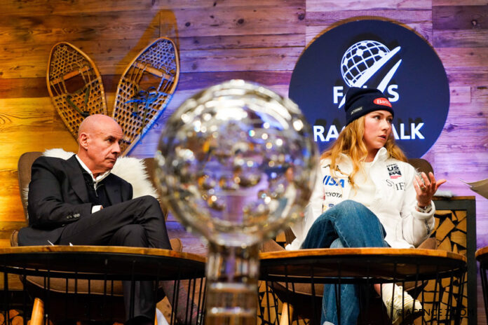 Johan Eliasch con Mikaela Shiffrin
