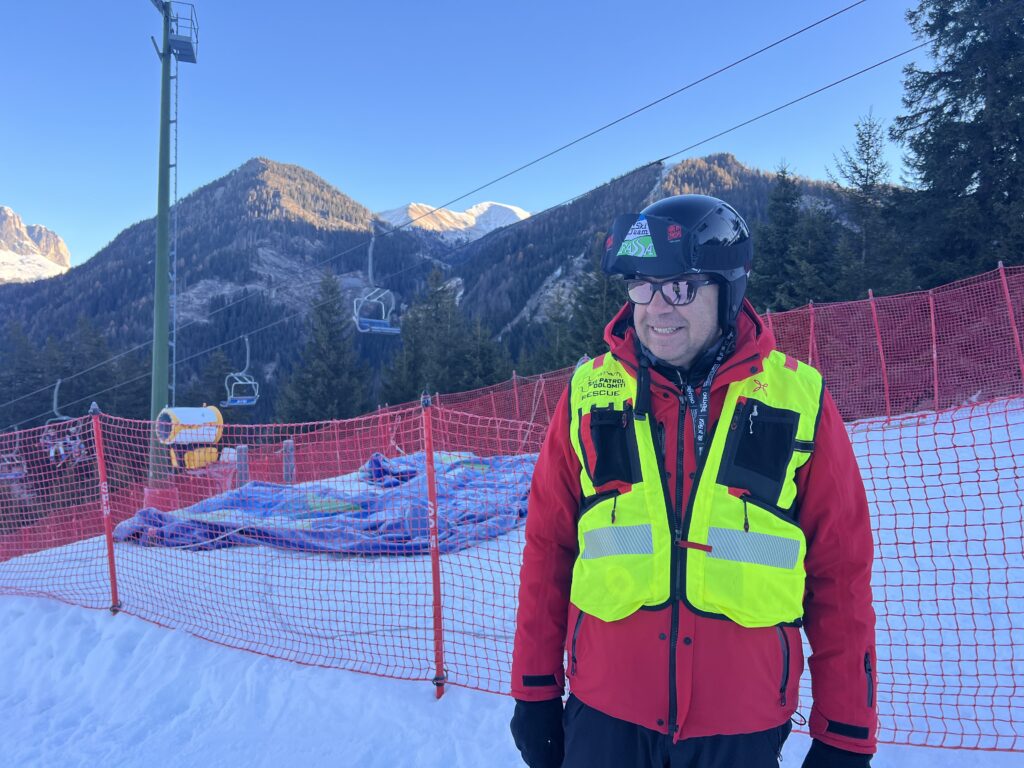 Massimo Marchetti sulla "Aloch" di Pozza di Fassa