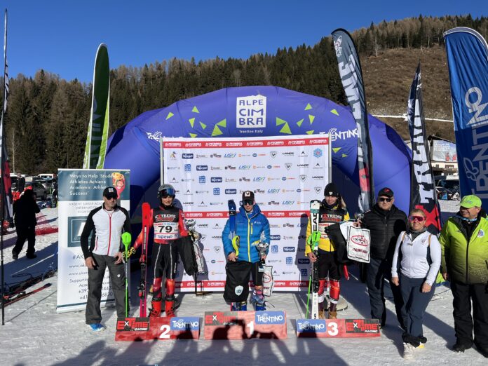Uno dei podi all'Alpe Cimbra FIS Children Cup 2025