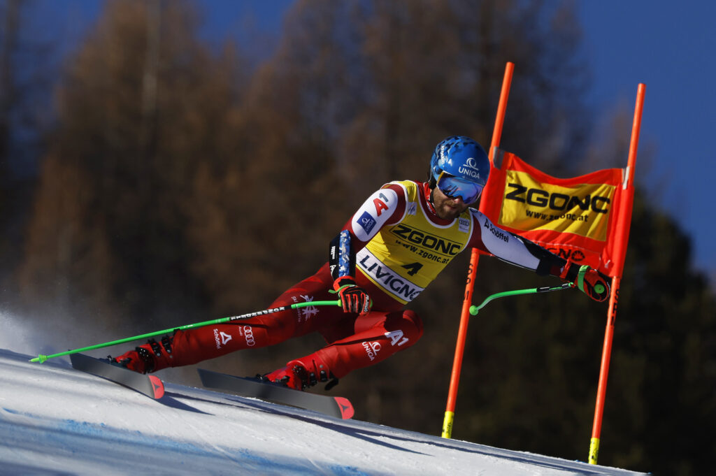 Marco Schwarz nel superG di Livigno, il 27 dicembre 2025 @ Agence Zoom