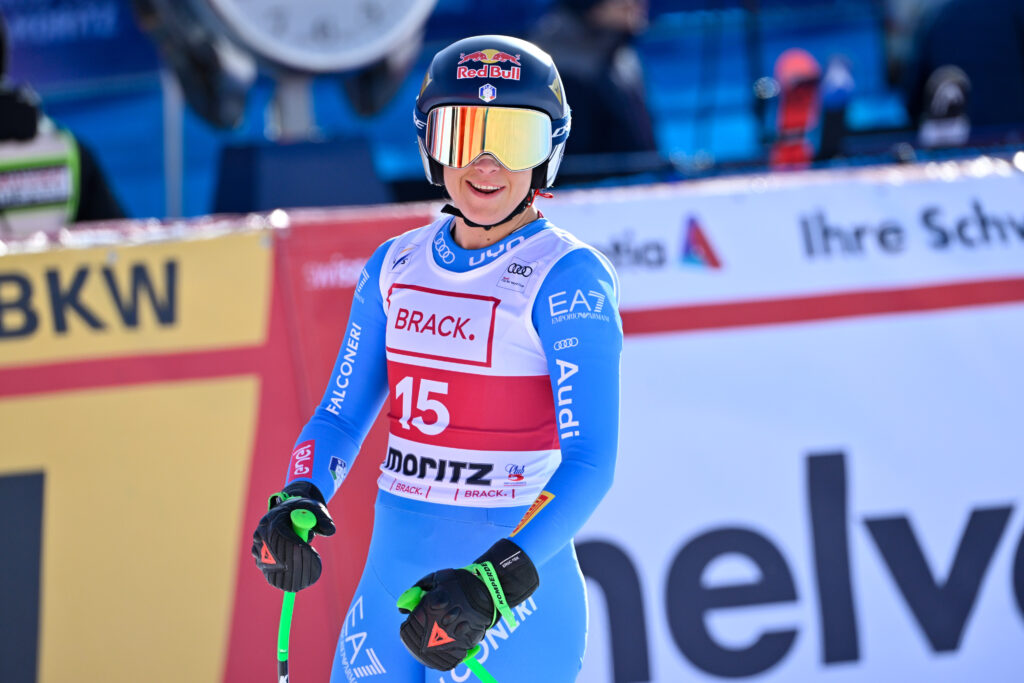 Sofia Goggia a St. Moritz, il 12 dicembre 2025 @ Agence Zoom