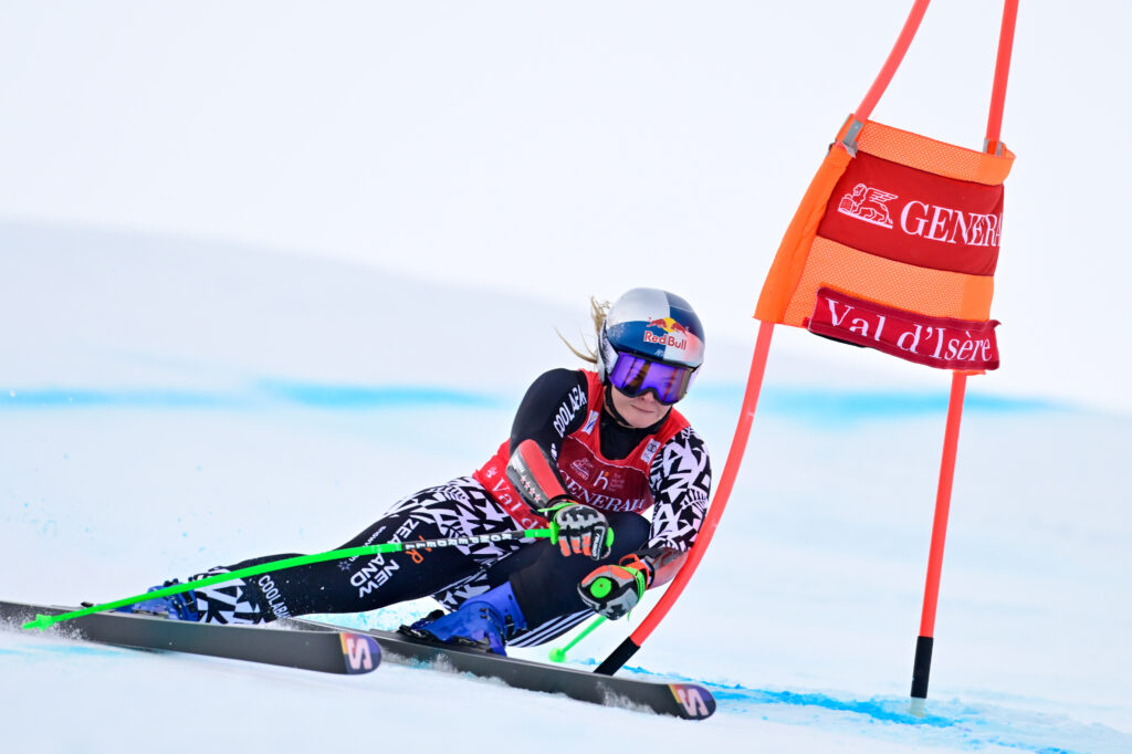 Alice Robinson durante il superG della Val d'Isère, il 21 dicembre 2025 @ Agence Zoom