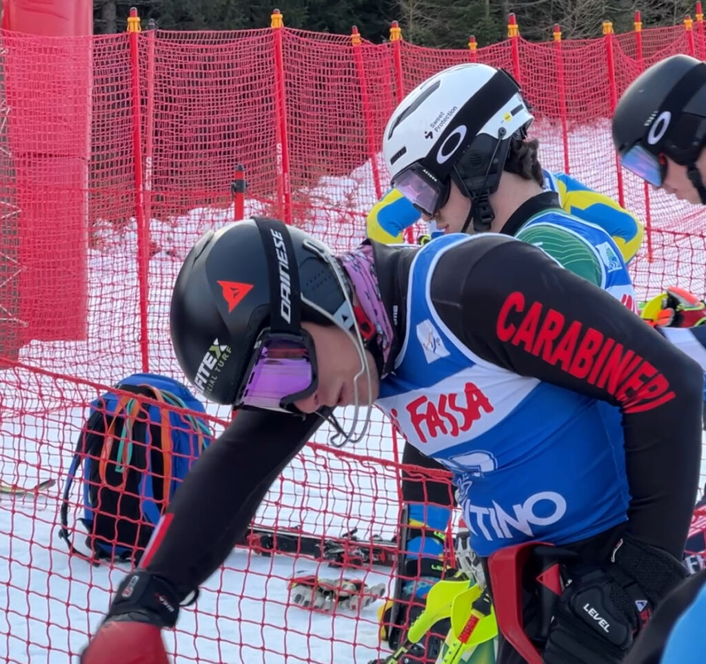 Alessandro Pizio cerca la concentrazione pre gara