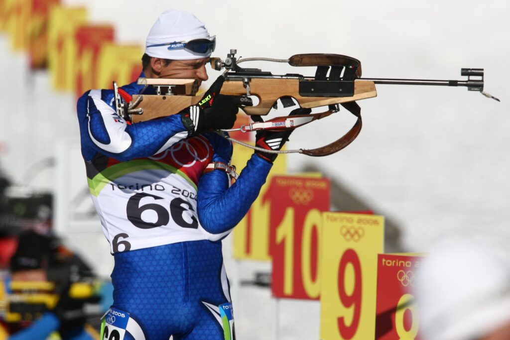 Wilfried Pallhuber, biathlon, a Torino 2006 ©Pentaphoto 
