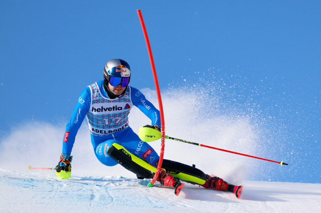 Alex Vinatzer nello slalom di Adelboden, l'11 gennaio 2026 @ Agence Zoom