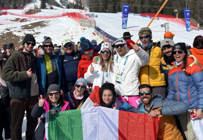 Chiara Mazzel e Nicola Cotti Cottini festeggiano l'oro paralimpico a Cortina