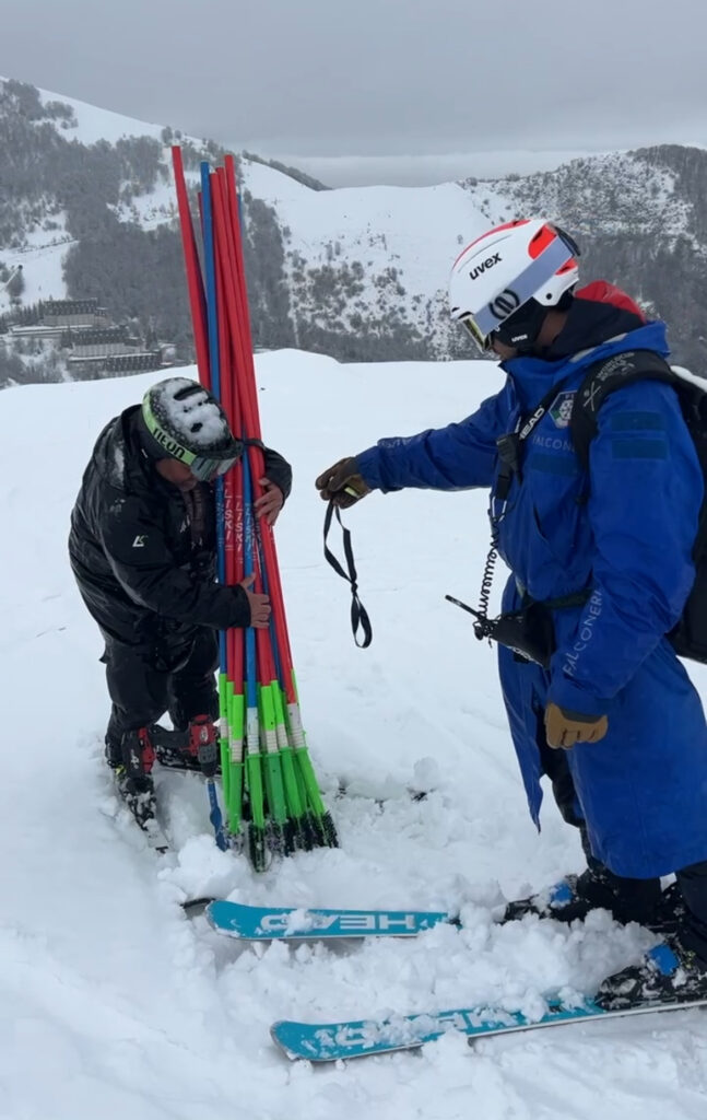 Pali Liski raccolti a fine allenamento