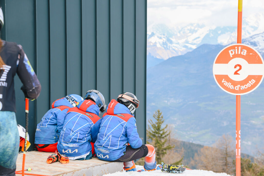 Un dettaglio delle gare a Pila, durante il Memorial Fosson 2026 @Emma Baillex