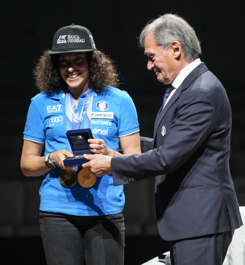 Federica Brignone e Flavio Roda al FISI Media Day del 14 aprile 2026