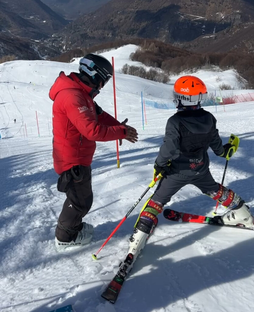 Carlo La Magna Zimmermann durante un allenamento a Limone Piemonte