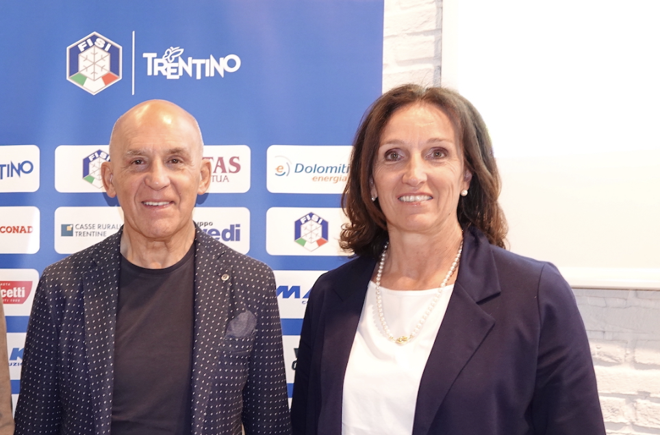 Raffaella Podetti con il presidente uscente Tiziano Mellarini