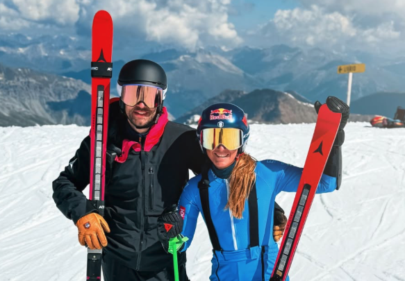 Markus Gufler con Sofia Goggia