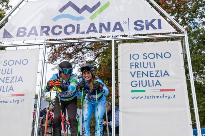 Kristian Ghedina e Tina Maze alla Barcolana Ski