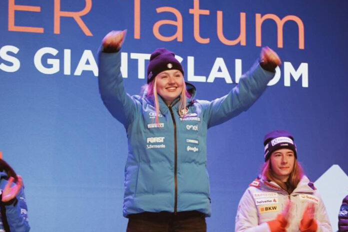 Tatum Bieler sul podio del gigante dei Mondiali Juniores